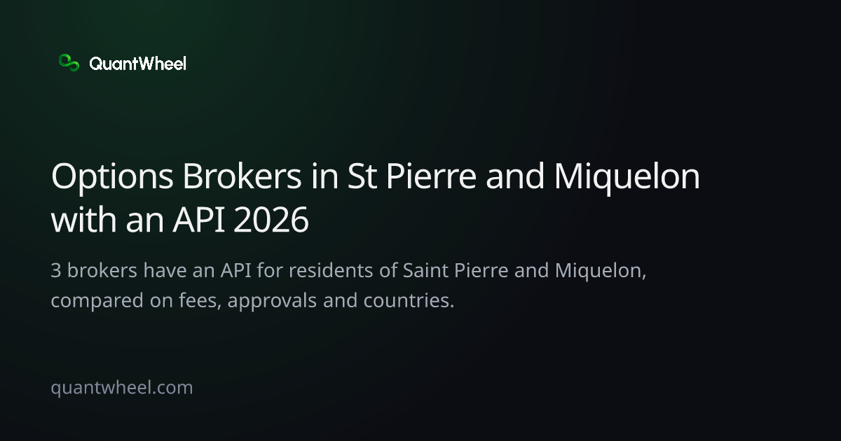The share card of Options brokers in Saint Pierre and Miquelon with an API