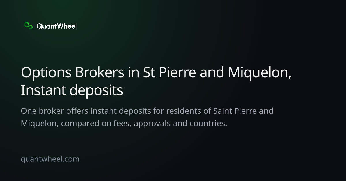 The share card of Options brokers in Saint Pierre and Miquelon with instant deposits
