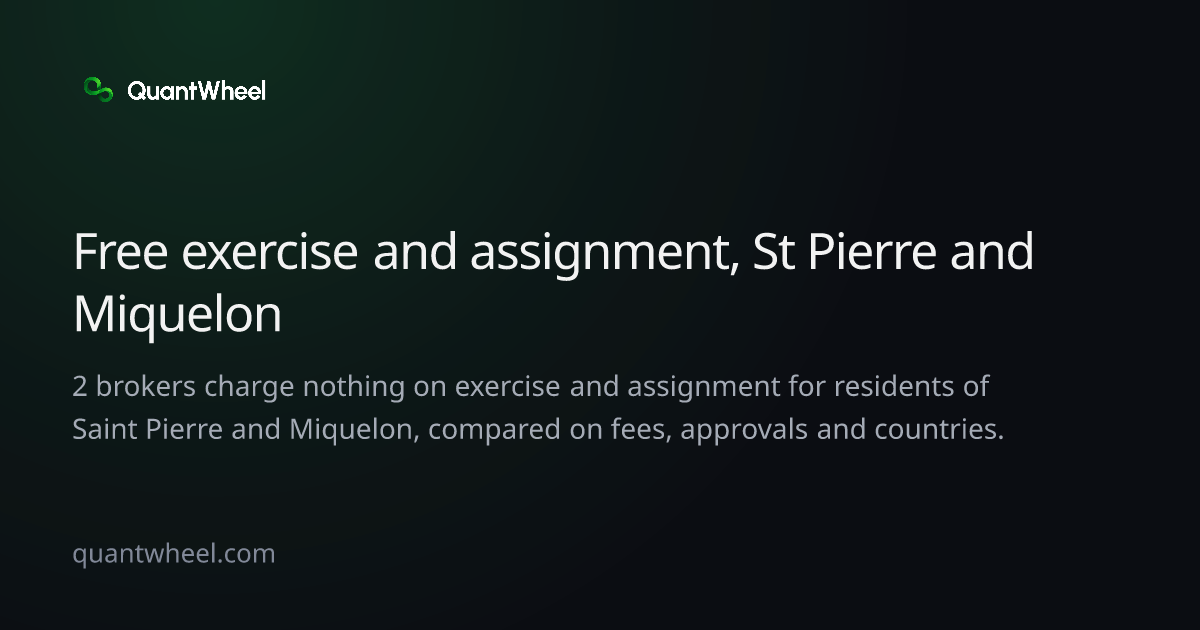 The share card of Options brokers in Saint Pierre and Miquelon with no assignment fee