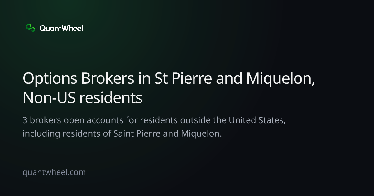The share card of Options brokers in Saint Pierre and Miquelon for non-US residents