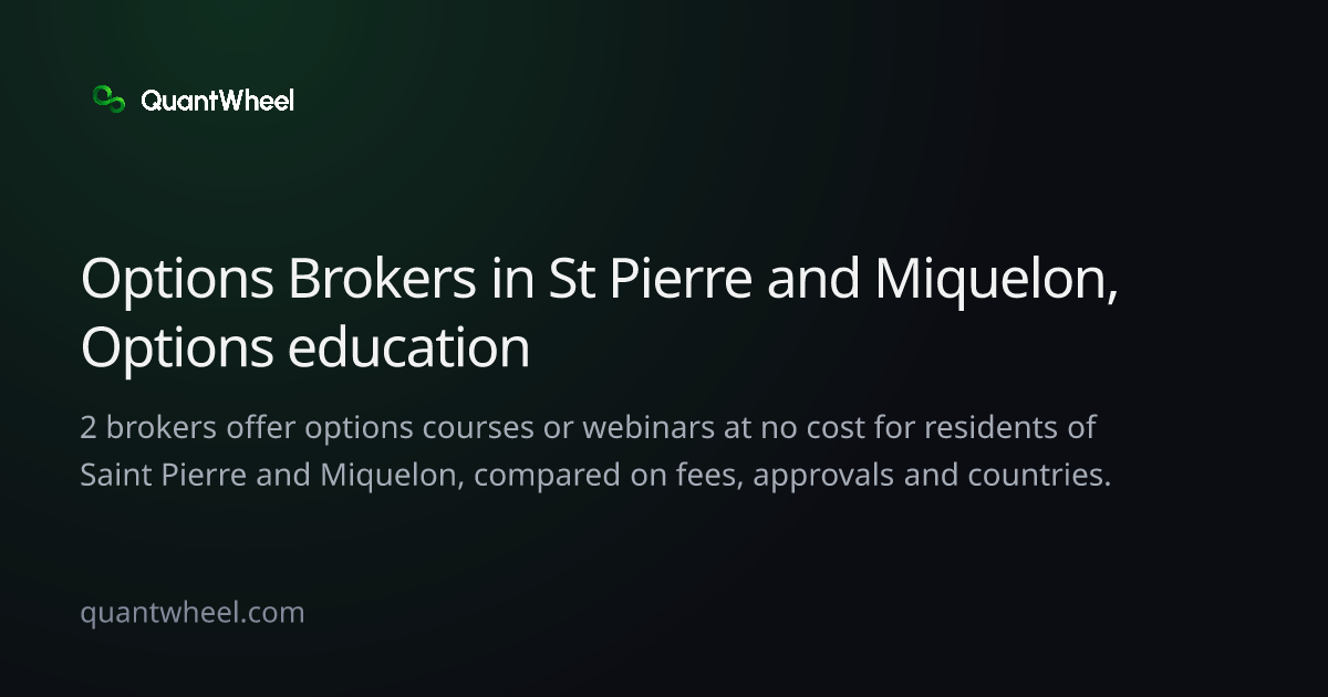 The share card of Options brokers in Saint Pierre and Miquelon with options education