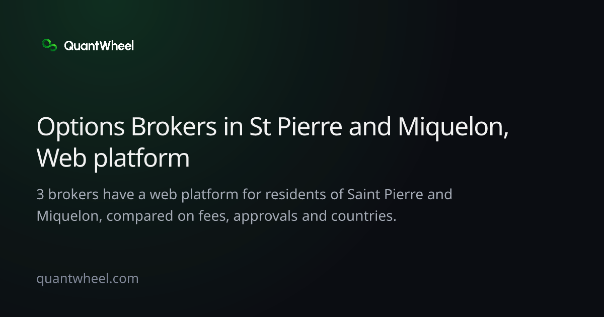 The share card of Options brokers in Saint Pierre and Miquelon with a web platform