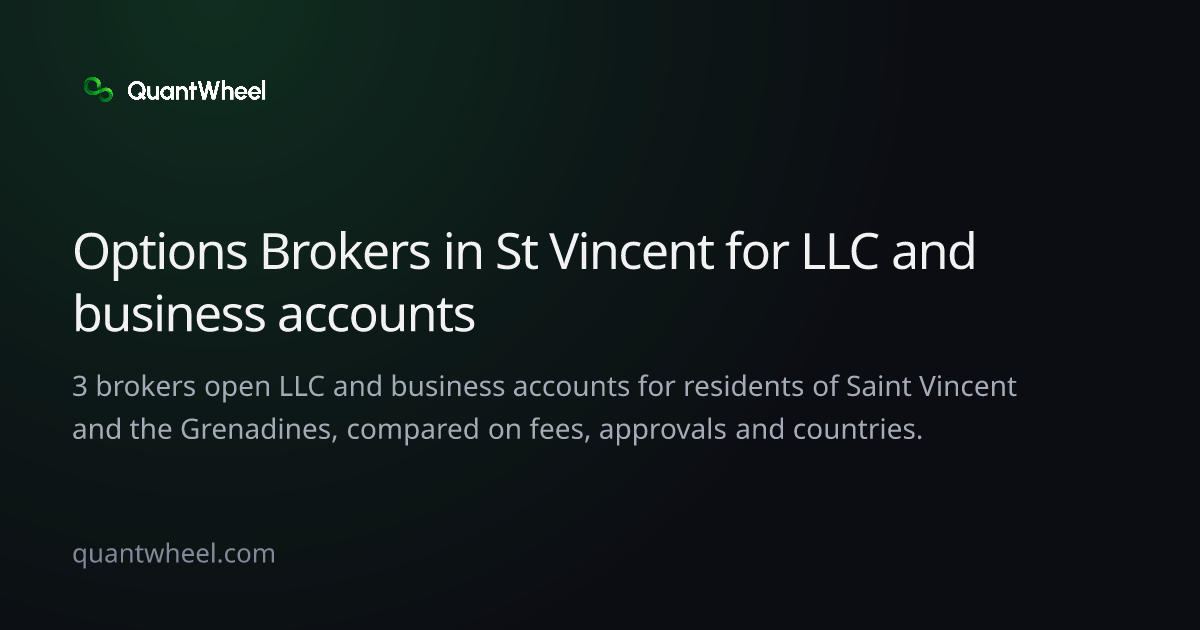 The share card of Options brokers in Saint Vincent and the Grenadines for LLC and business accounts