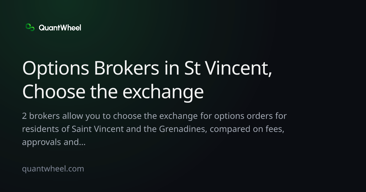 The share card of Options brokers in Saint Vincent and the Grenadines that let you choose the exchange
