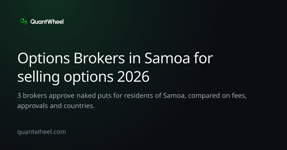 The share card of Options brokers in Samoa for selling options