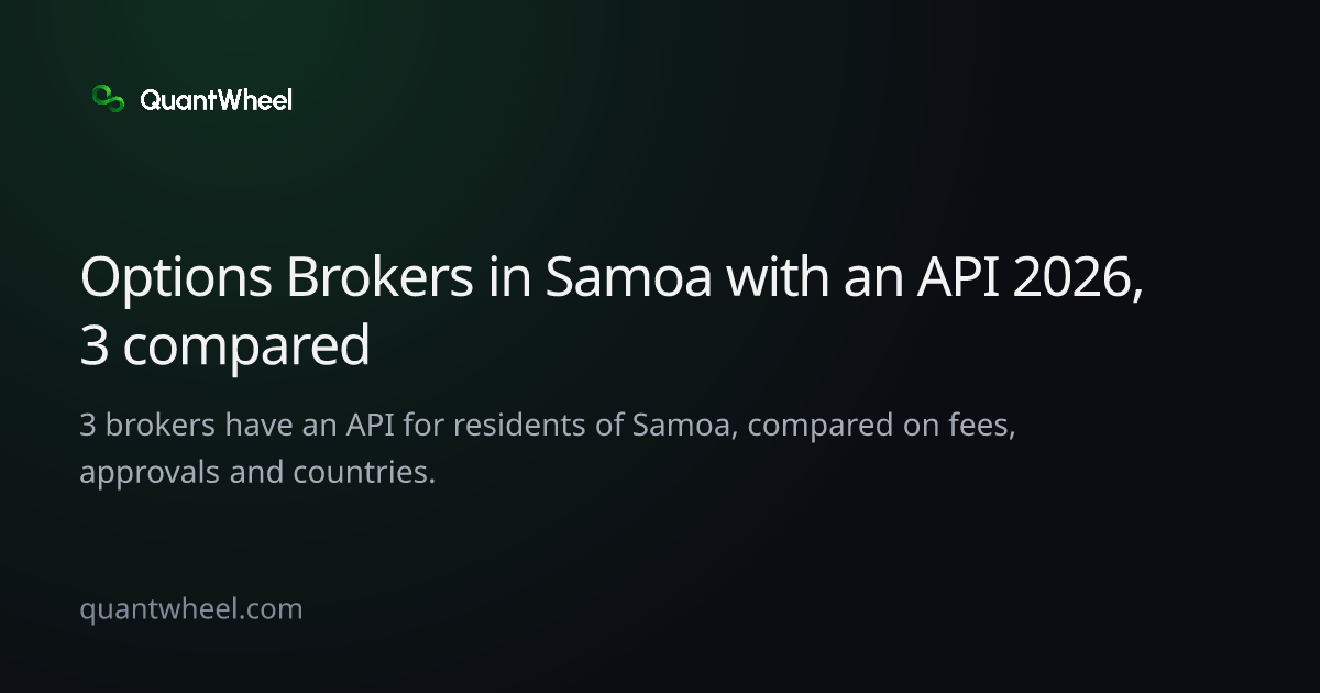 The share card of Options brokers in Samoa with an API