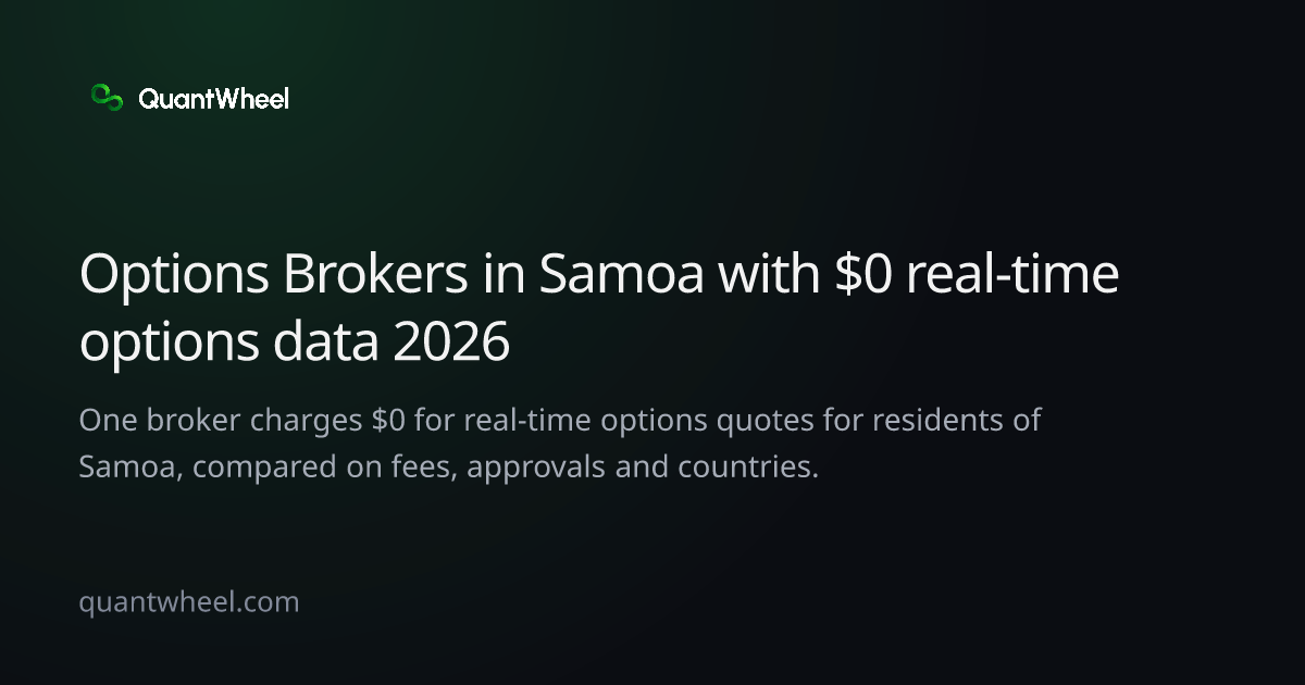The share card of Options brokers in Samoa with $0 real-time options data