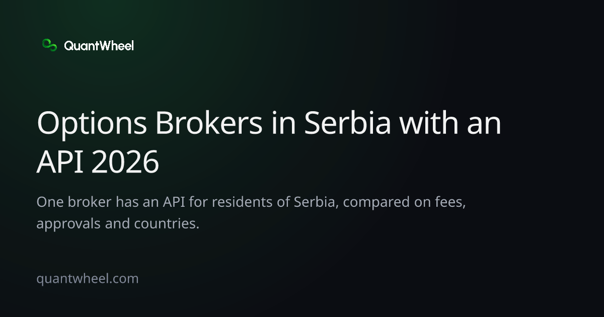 The share card of Options brokers in Serbia with an API