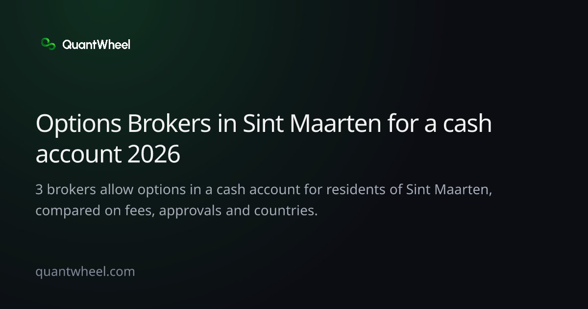 The share card of Options brokers in Sint Maarten for a cash account