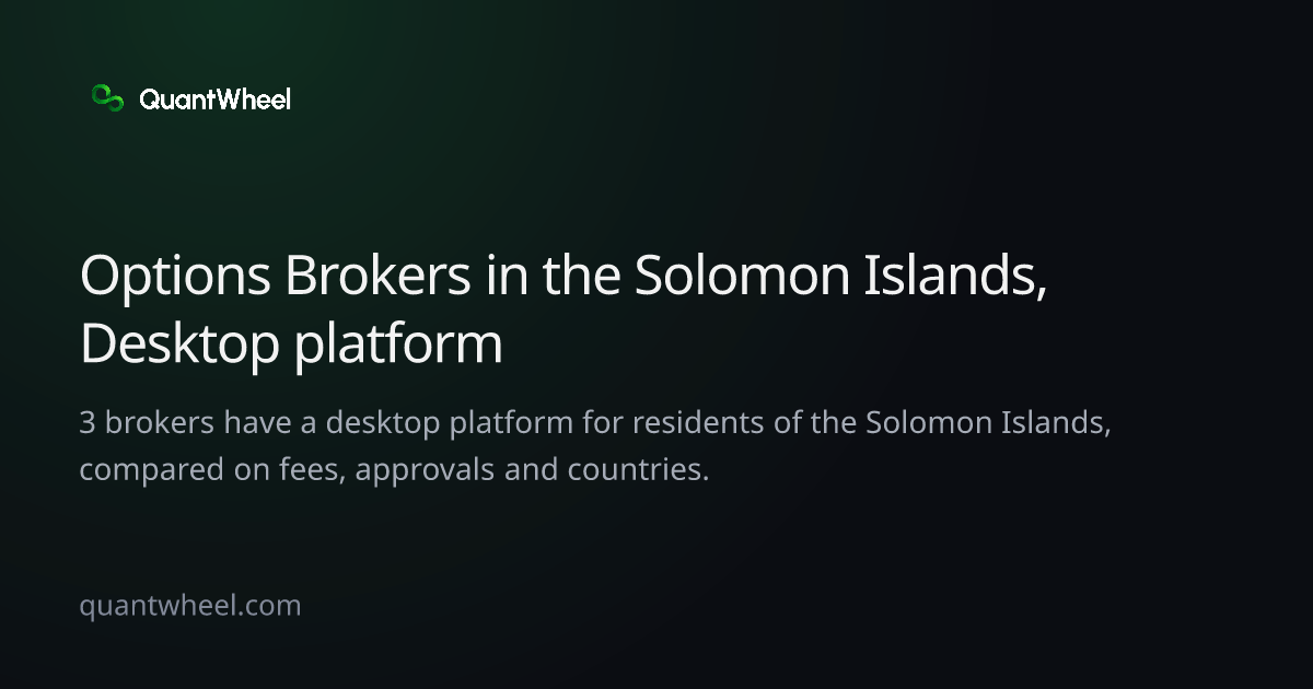 The share card of Options brokers in the Solomon Islands with a desktop platform