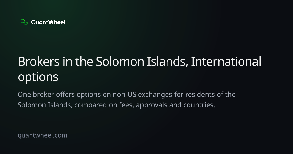 The share card of Options brokers in the Solomon Islands with options on non-US exchanges