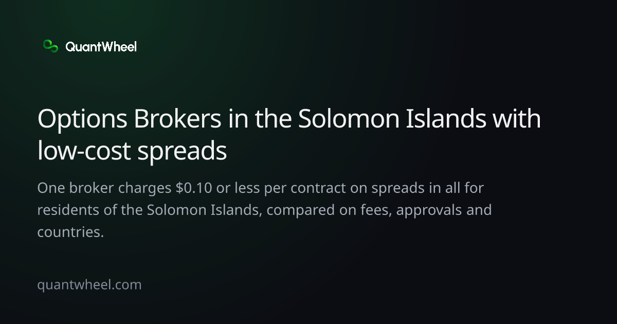 The share card of Options brokers in the Solomon Islands with low-cost spreads