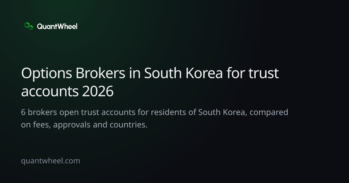 The share card of Options brokers in South Korea for trust accounts