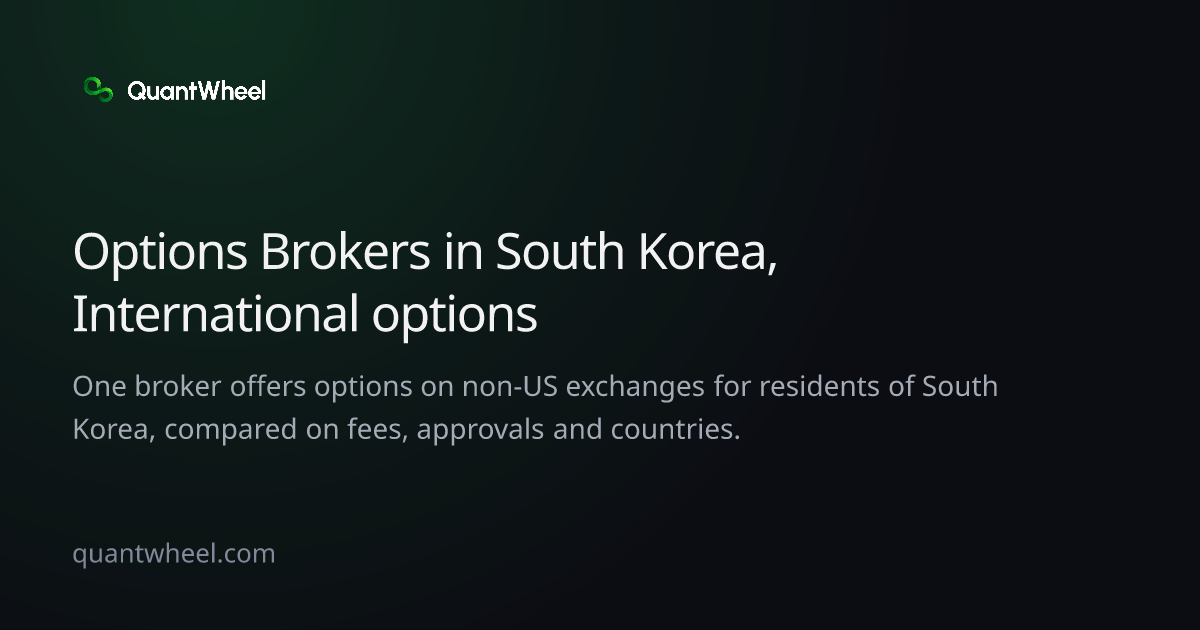 The share card of Options brokers in South Korea with options on non-US exchanges