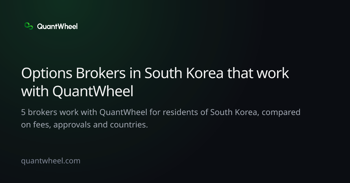 The share card of Options brokers in South Korea that work with QuantWheel