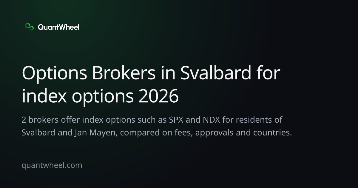 The share card of Options brokers in Svalbard and Jan Mayen for index options