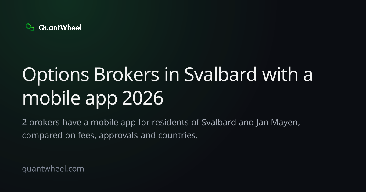 The share card of Options brokers in Svalbard and Jan Mayen with a mobile app