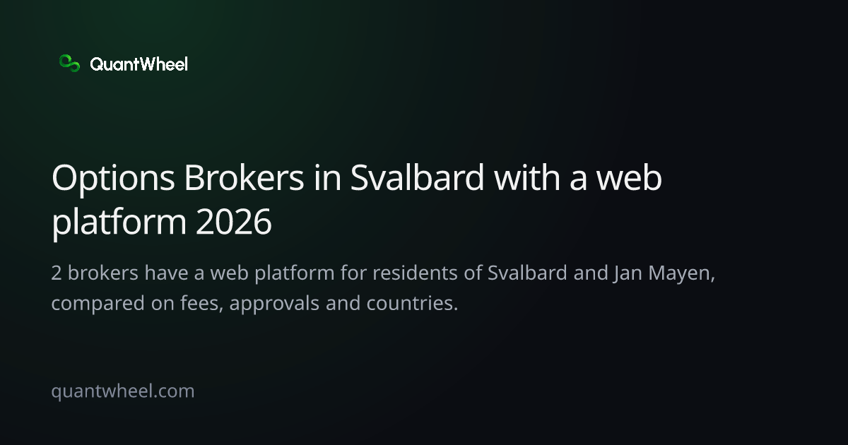The share card of Options brokers in Svalbard and Jan Mayen with a web platform