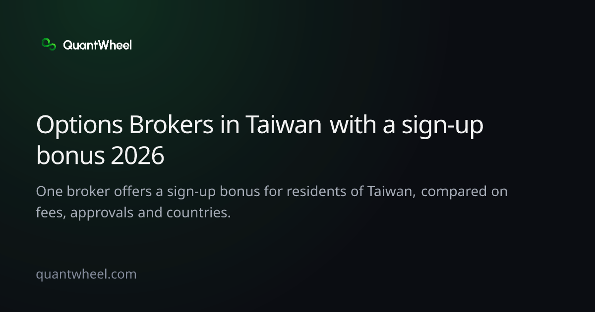 The share card of Options brokers in Taiwan with a sign-up bonus