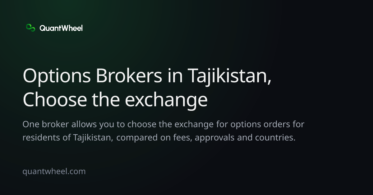 The share card of Options brokers in Tajikistan that let you choose the exchange