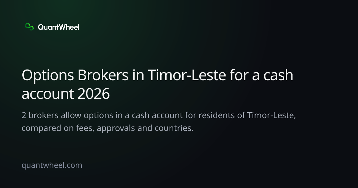 The share card of Options brokers in Timor-Leste for a cash account