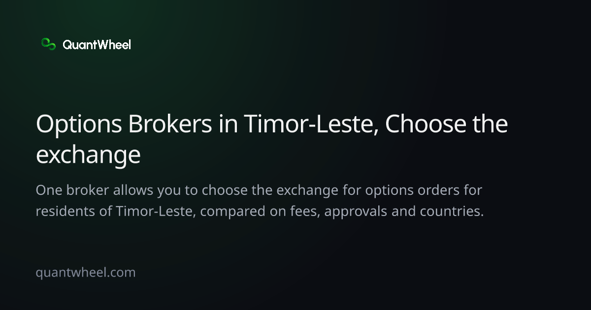 The share card of Options brokers in Timor-Leste that let you choose the exchange