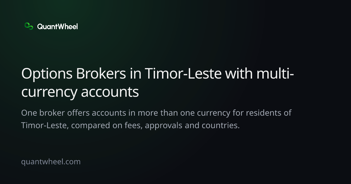 The share card of Options brokers in Timor-Leste with multi-currency accounts