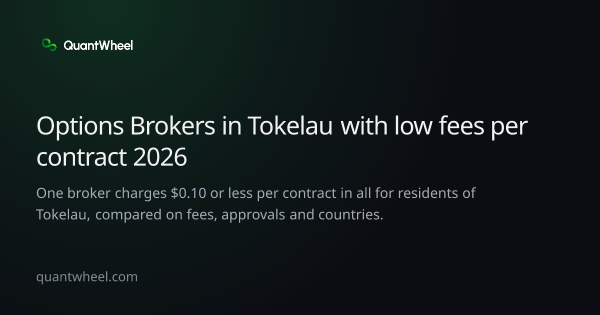 The share card of Options brokers in Tokelau with low fees per contract