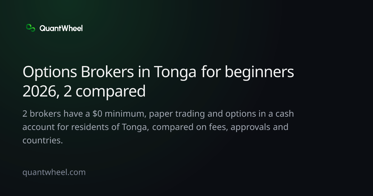 The share card of Options brokers in Tonga for beginners
