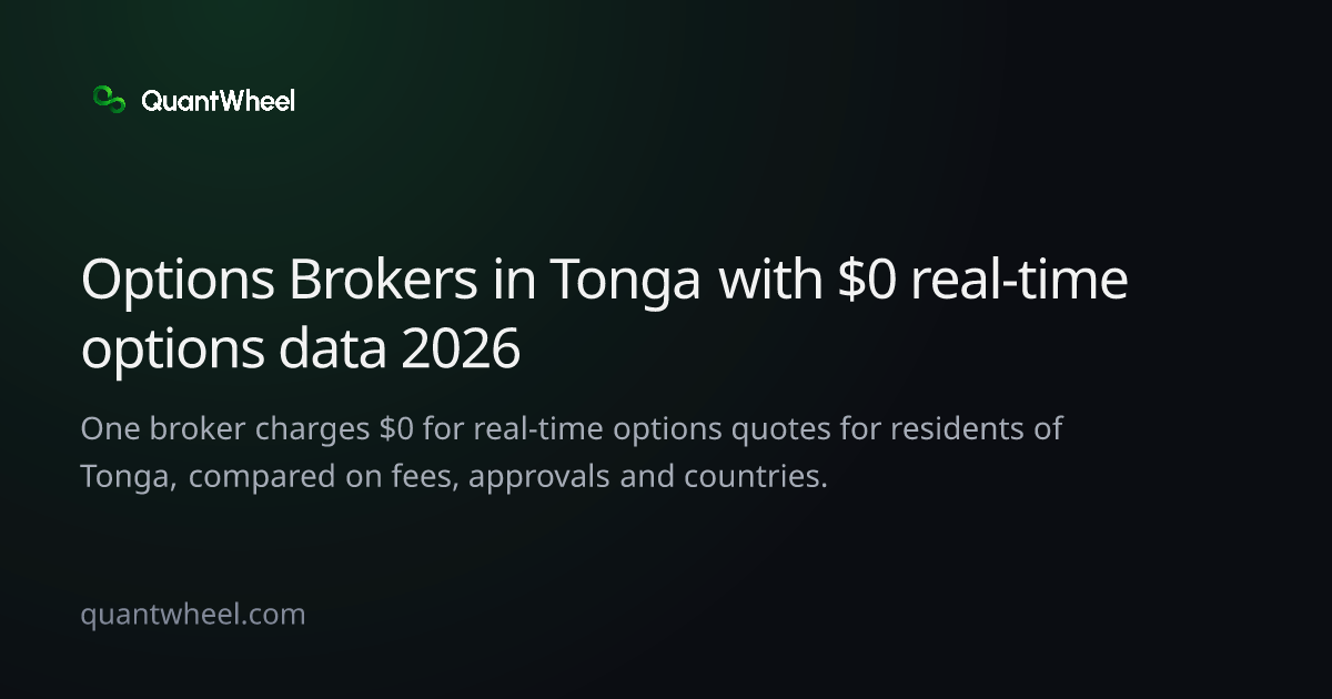 The share card of Options brokers in Tonga with $0 real-time options data