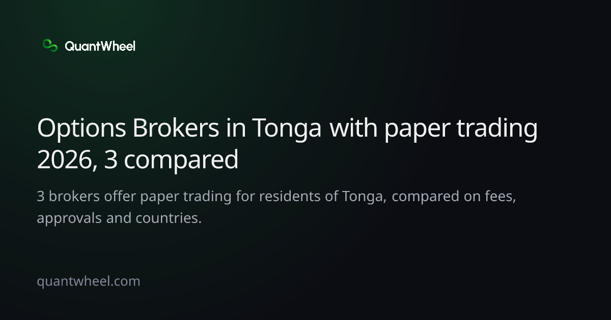The share card of Options brokers in Tonga with paper trading
