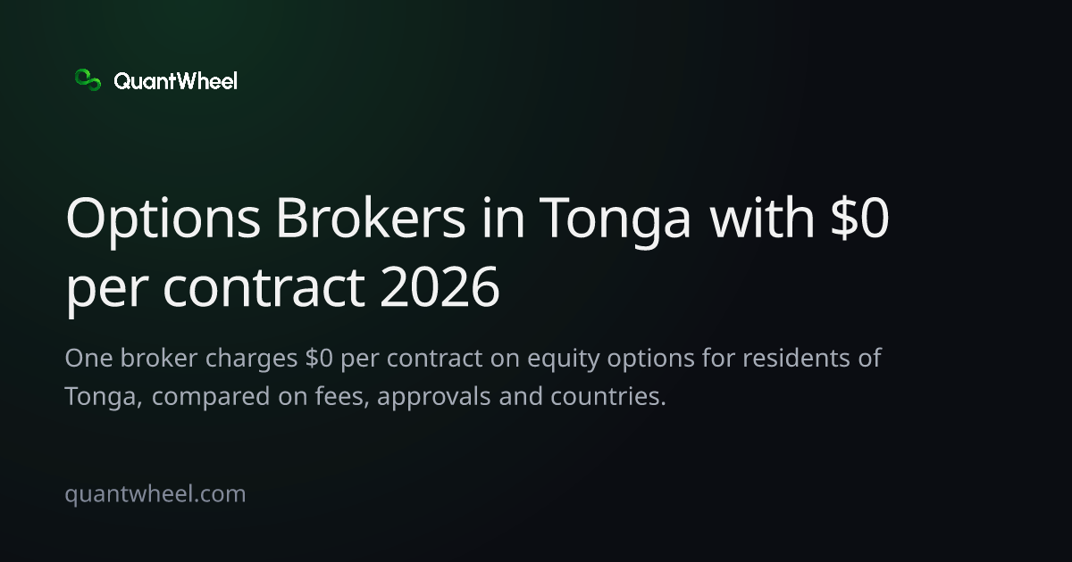 The share card of Options brokers in Tonga with $0 per contract