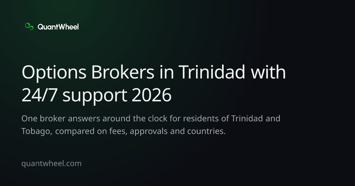 The share card of Options brokers in Trinidad and Tobago with 24/7 support