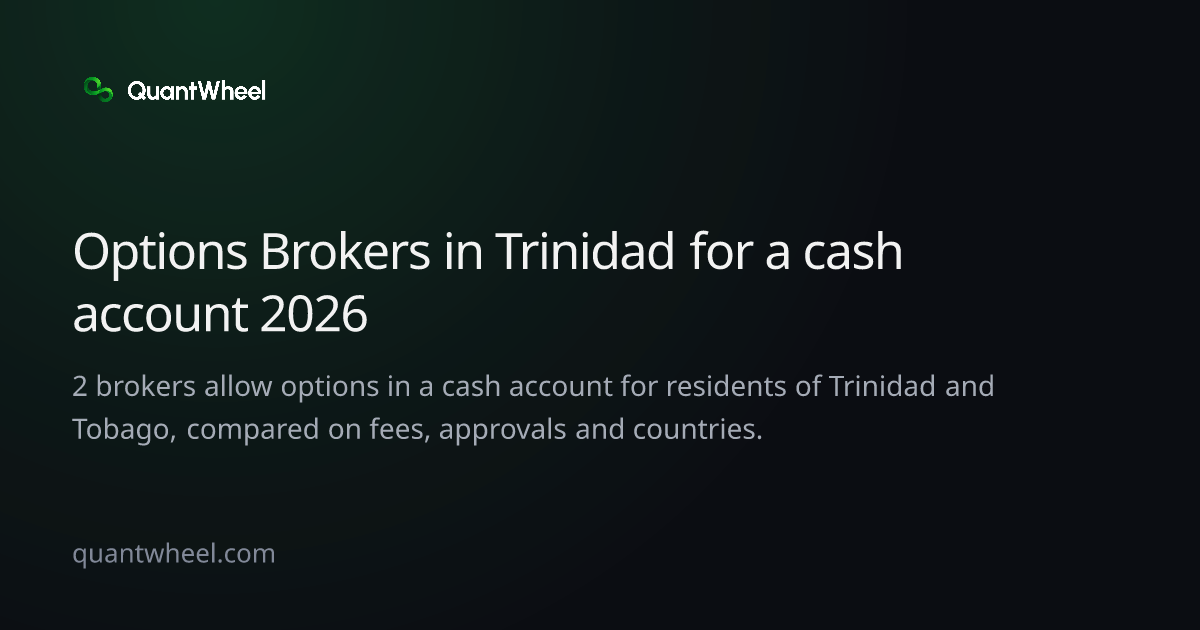 The share card of Options brokers in Trinidad and Tobago for a cash account