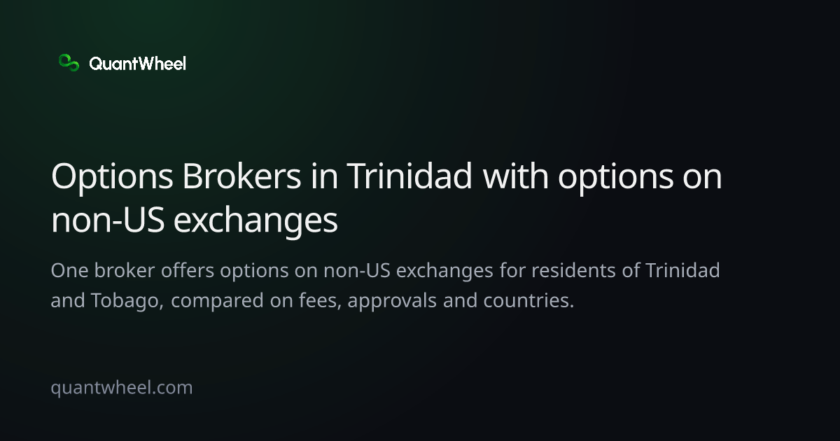The share card of Options brokers in Trinidad and Tobago with options on non-US exchanges