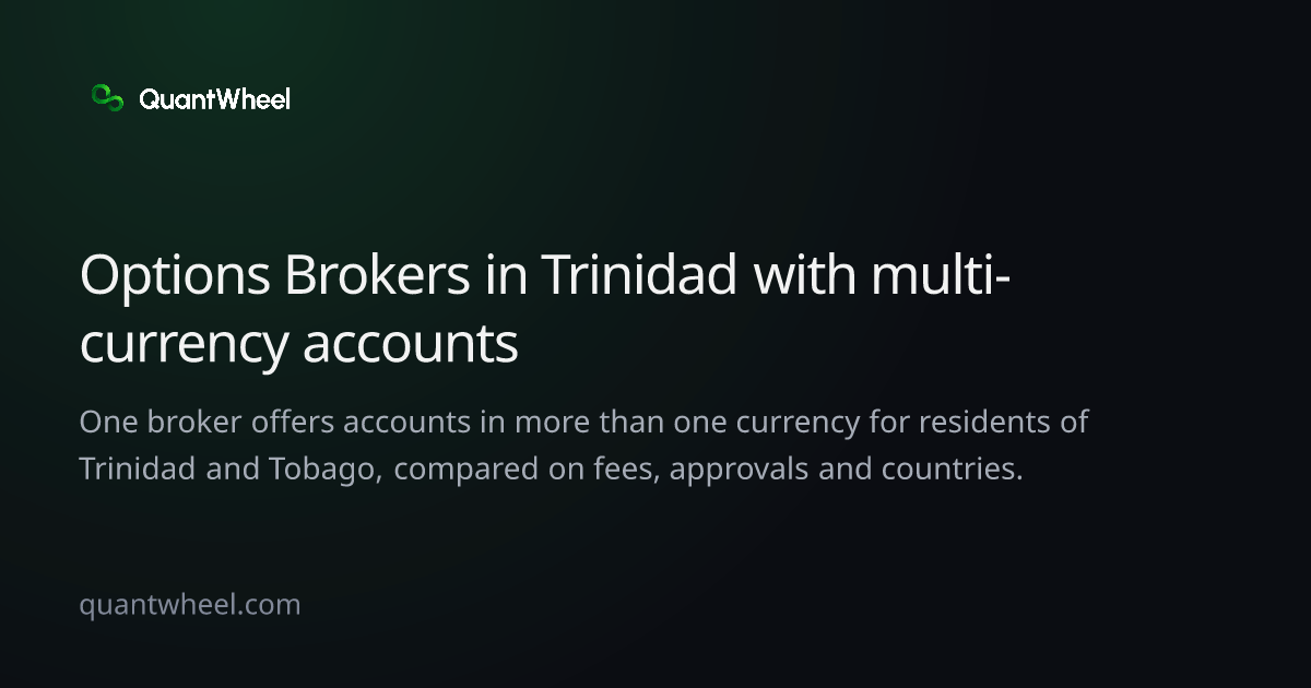 The share card of Options brokers in Trinidad and Tobago with multi-currency accounts