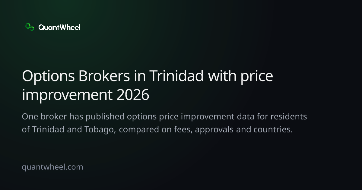 The share card of Options brokers in Trinidad and Tobago with price improvement