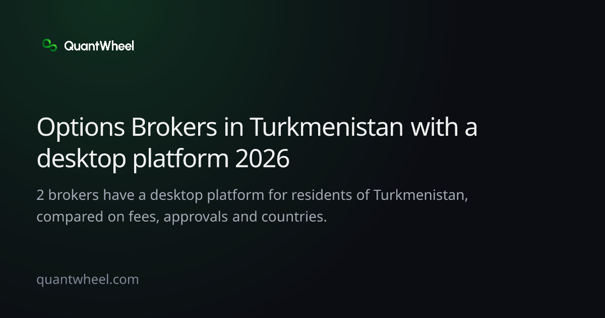 The share card of Options brokers in Turkmenistan with a desktop platform