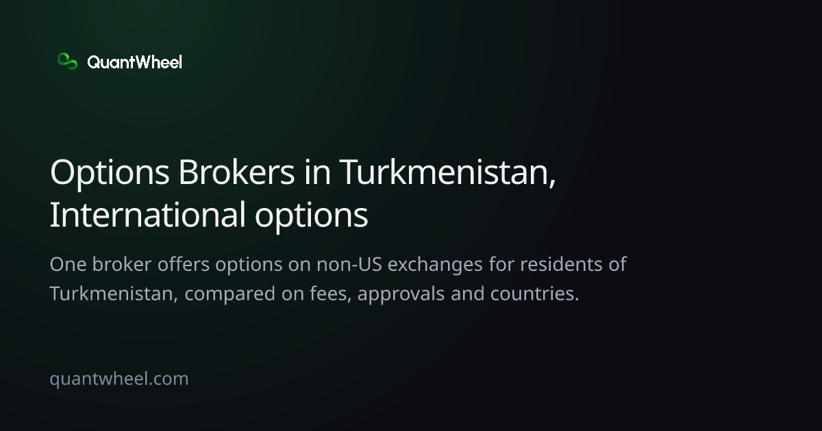 The share card of Options brokers in Turkmenistan with options on non-US exchanges
