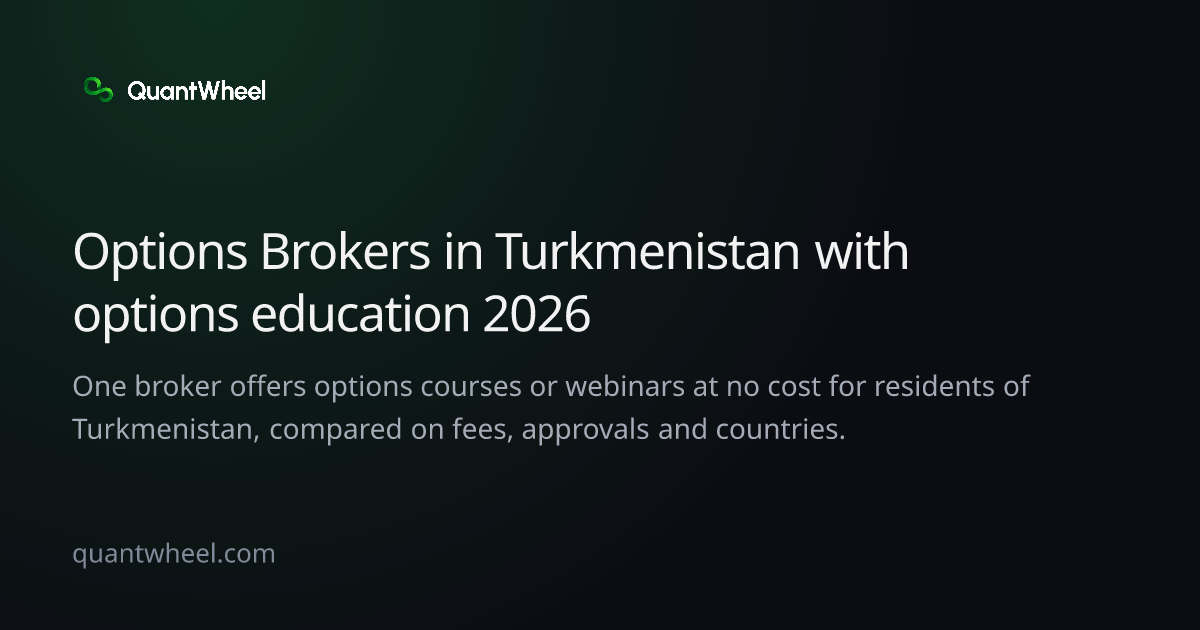 The share card of Options brokers in Turkmenistan with options education