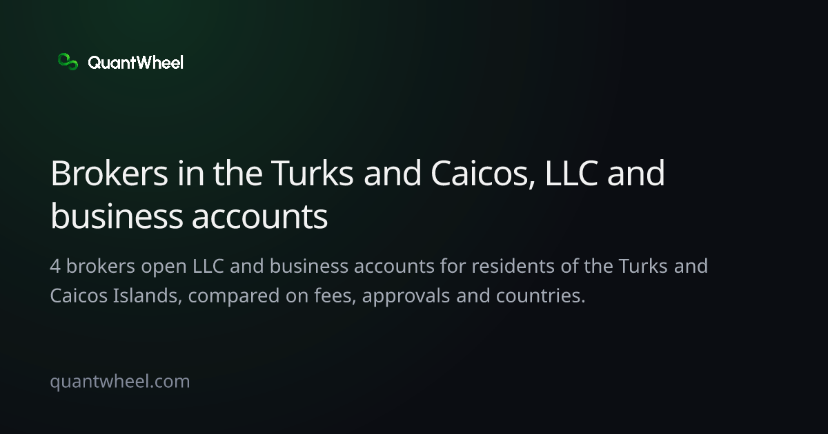 The share card of Options brokers in the Turks and Caicos Islands for LLC and business accounts