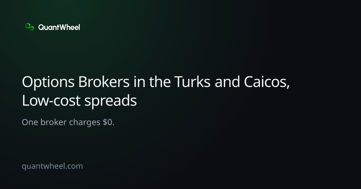 The share card of Options brokers in the Turks and Caicos Islands with low-cost spreads