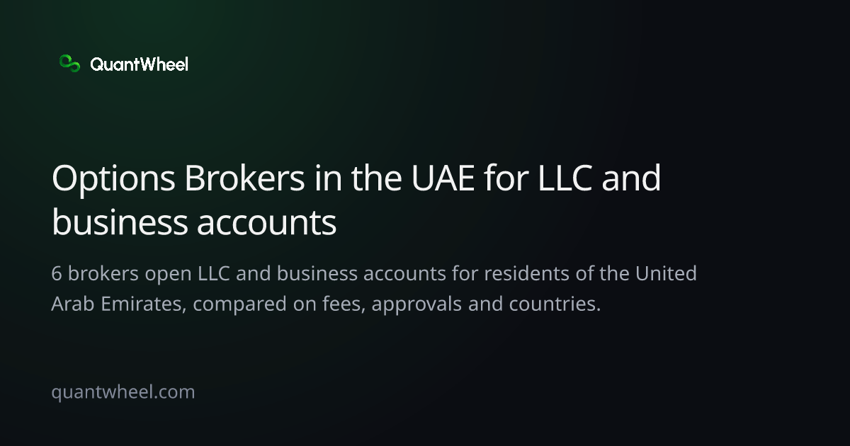 The share card of Options brokers in the United Arab Emirates for LLC and business accounts