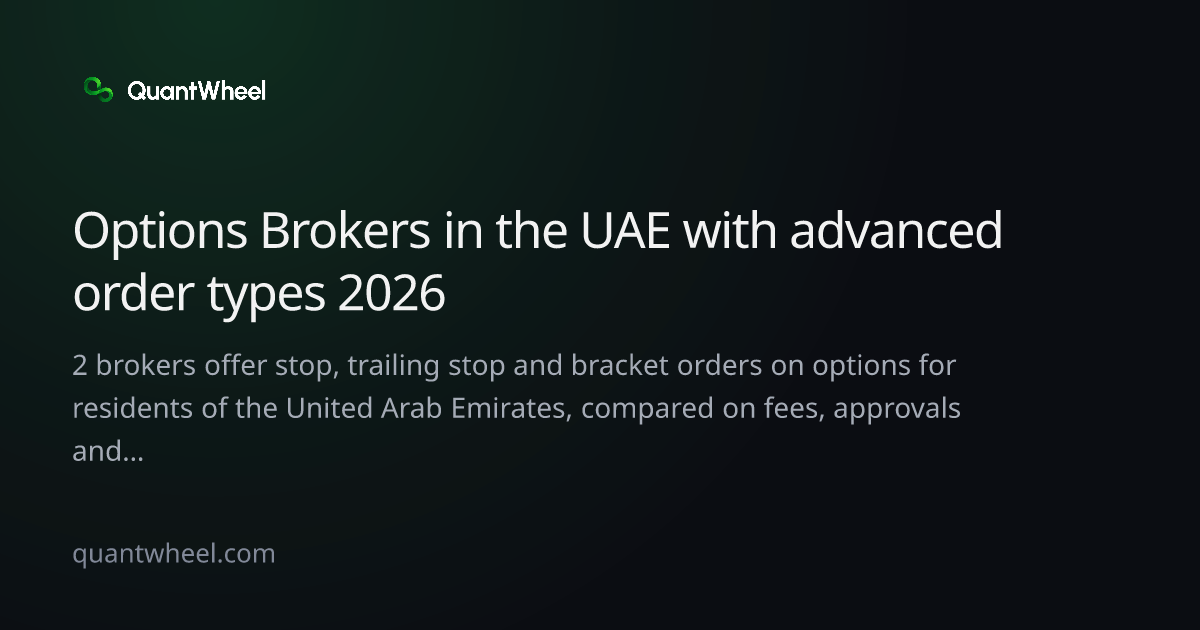 The share card of Options brokers in the United Arab Emirates with advanced order types