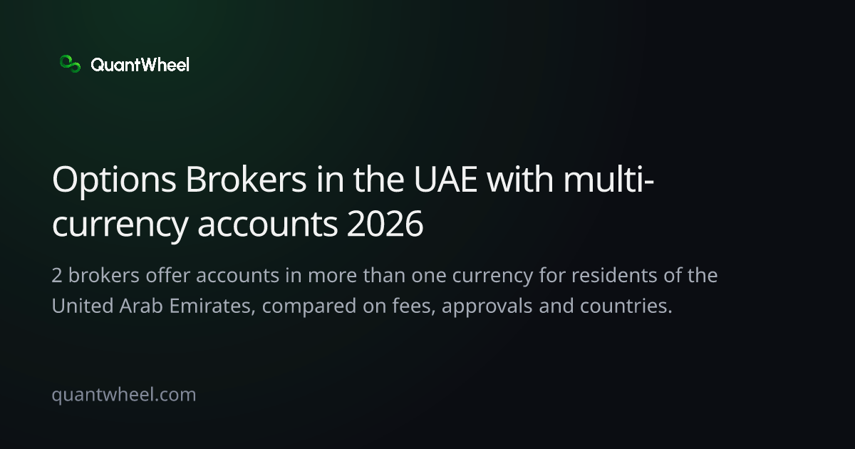 The share card of Options brokers in the United Arab Emirates with multi-currency accounts