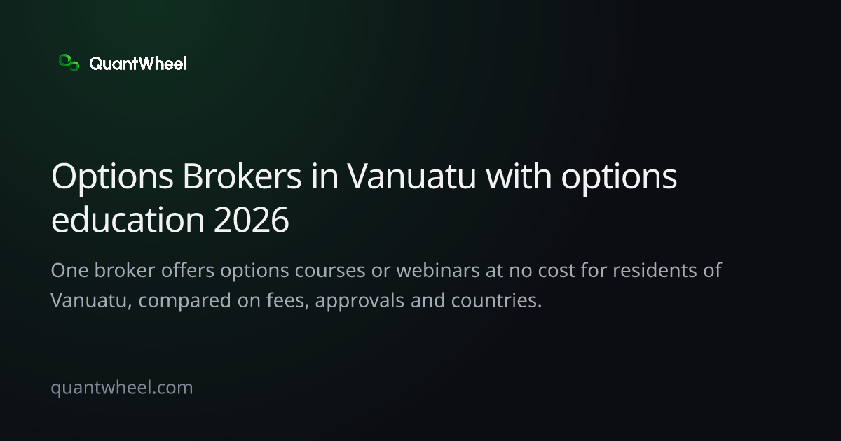 The share card of Options brokers in Vanuatu with options education
