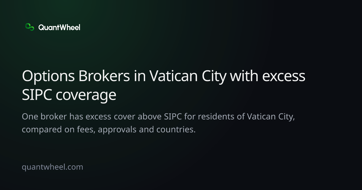 The share card of Options brokers in Vatican City with excess SIPC coverage