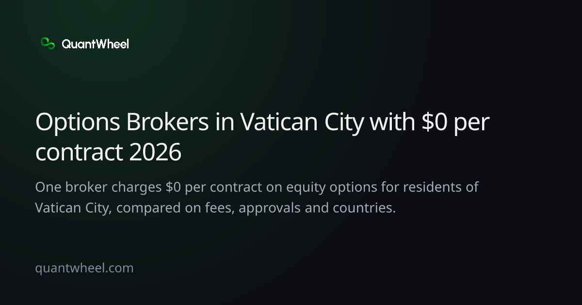 The share card of Options brokers in Vatican City with $0 per contract