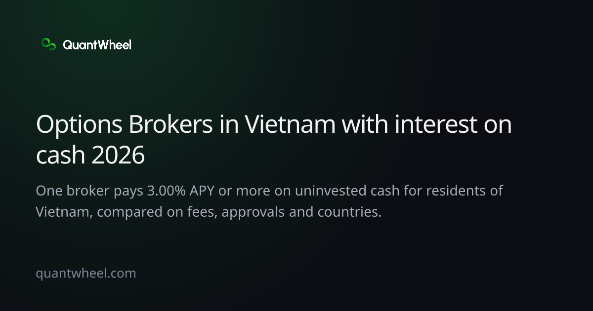 The share card of Options brokers in Vietnam with interest on cash
