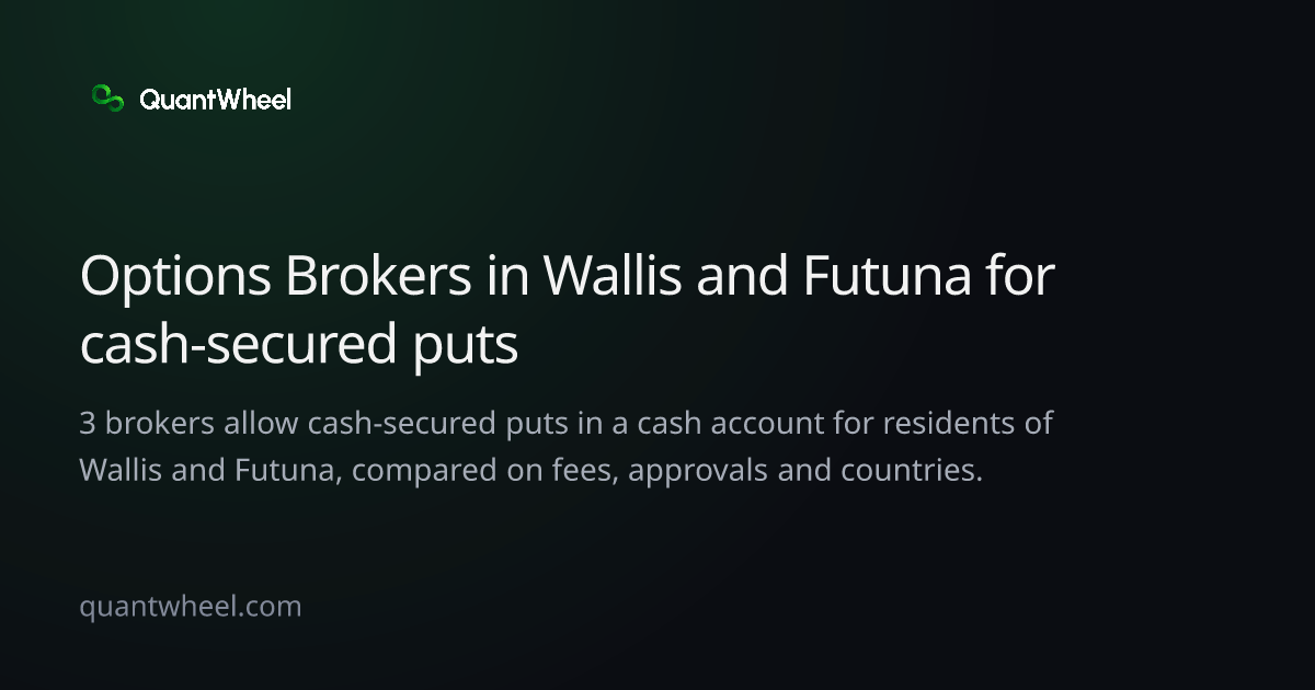 The share card of Options brokers in Wallis and Futuna for cash-secured puts